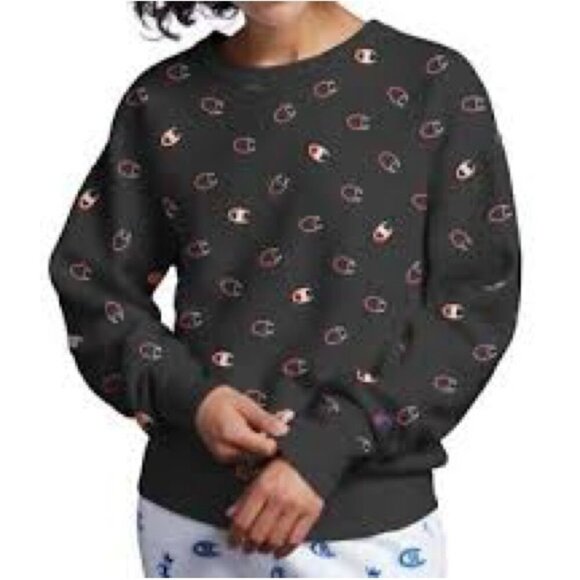 Champion Reverse Weave thick cotton crewneck logo mural sweatshirt Sz M - Picture 1 of 8